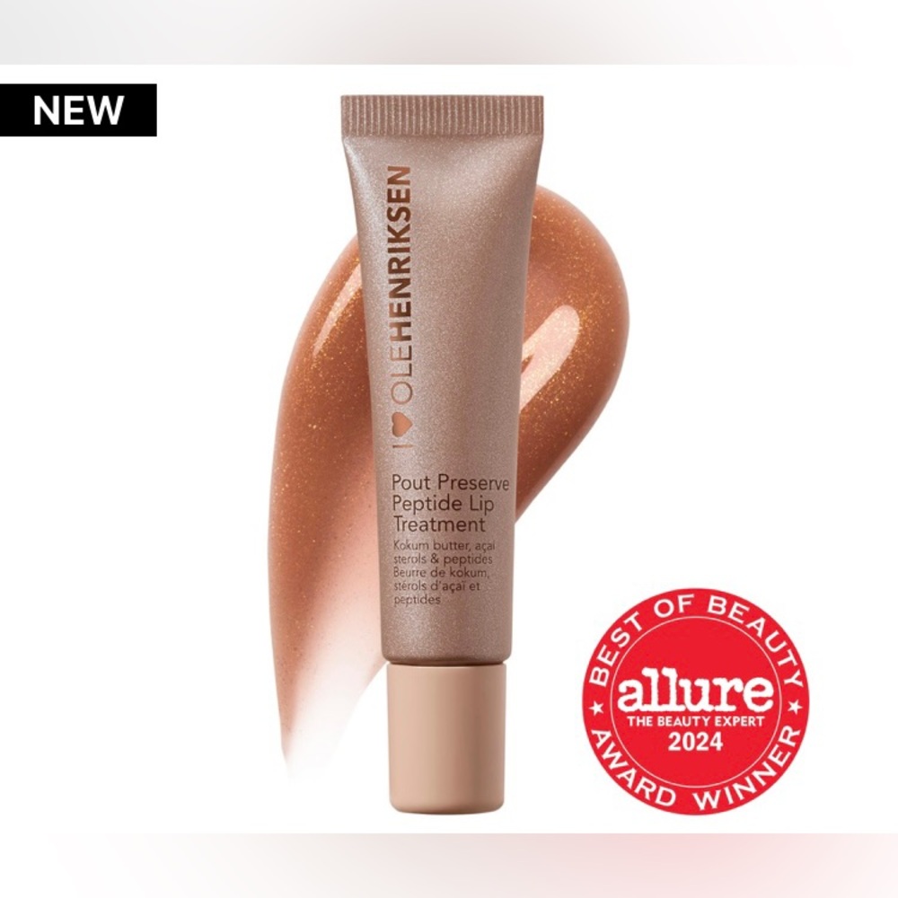 OleHendriksen Glimmer Pout Preserve Hydrating Peptide Lip Treatment Crème Brûlée